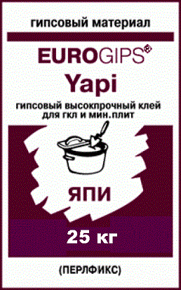 29837   Клей гипсовый для ГКЛ Eurogips YAPI (ЯПИ) Перфликс, 25кг  <4437>