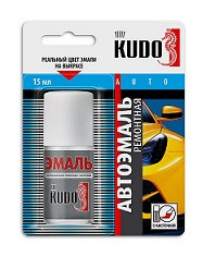 57193     Автоэмаль ремонтная +кисточка Белый FF frozen white KUDO 15мл  <KU-72000>