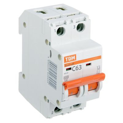 12443      Авт Выключатель TDM Electric BA47-29 2р. 63А  4,5кА "С" SQ0206-0099