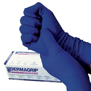 45298       Перчатки резин. Dermagrip Синие "S" (уп.25пар) =1пара   < /2791>