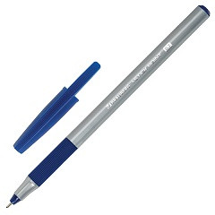 58732 Ручка шариков. Синяя BRAUBERG "i-STICK POINT", корпус серый, игольчатый узел 0,7мм, 144021