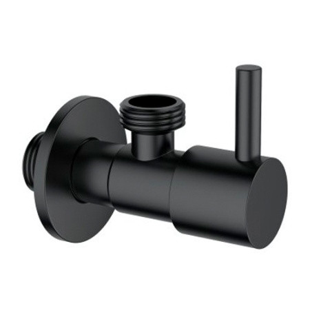 57952   Кран 1/2"х1/2" Н.Р. угловой латунь ЧЕРНЫЙ LEDEME LH507B-1/2 BLACK