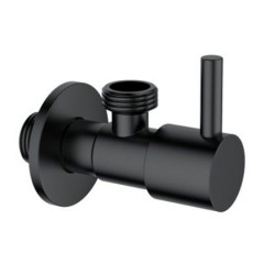 57952   Кран 1/2"х1/2" Н.Р. угловой латунь ЧЕРНЫЙ LEDEME LH507B-1/2 BLACK