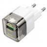 61088 СЗУ HOCO C12Q 1USB+1Type-C 3.0A QC3.0 PD 18W быстрая зарядка (прозрачно-черный) <355436/337266>