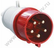 62076   Вилка 015 3Р+РЕ+N 16А 380В IP44, Smartbuy SBE-16-PP5-380