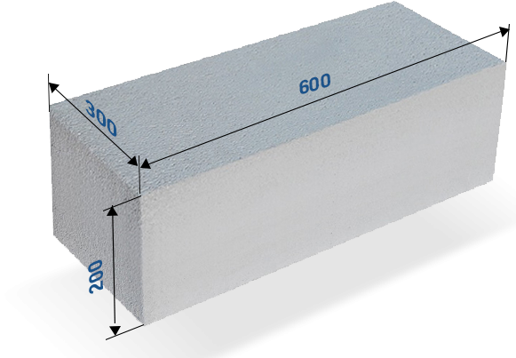 31682 Газоблок 200х300х600 D-500, МассивЪ, (1,8м3/50) шт