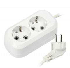 09867   Удлинитель SmartBuy 2гн.  2м c/з 16А 3,5кВт ПВС 3*1,0 белый <SBE-16-2-02-Z>