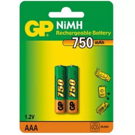 18470      Батарея аккумул. R03 GP Ni-Mh  750mAh 75AAAHC  BL2, 1шт