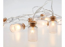 58063      Гирлянда Neon-Night "Баночки"  1,5м, 10LED, Тепл.Белый, прозр.ПВХ, 2хАА <303-096>