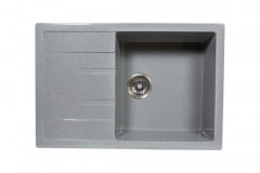 29279   Мойка гранитная матовая Globus Lux ONE Серый Камень 650*500-А00005