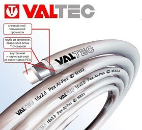 24441      Труба д/ТЕПЛ. ПОЛ сшит. п/эт+ кислор16мм*2,0 VALTEC Итал. (б=200м) м