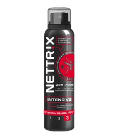 53690 Аэрозоль защитная от комаров и мошек NETTRIX Intensive(фл.100мл)