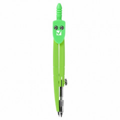 58723 Циркуль BRAUBERG 120 мм "GEOMETRY" зелен/бирюз, защитный колпачок, пласт.чехол, 210699