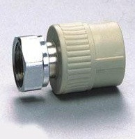 01892      Муфта ПП с накидной гайкой 20х1/2 PP-R СЕРАЯ Россия / 72872 Арт