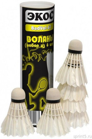 32372      Волан д/бадминтона, ПВХ BadVol (6шт/уп)  323102,  1шт