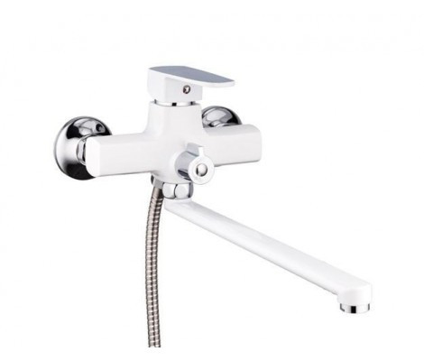 39341   Смеситель ванна вентельн. POTATO P22324-7 WHITE (БЕЛЫЙ) EURO (дл.пл.гус.евро)