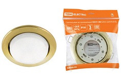 38421      Светильник встр. GX53 TDM СВ01-06 50гц 220v мет. Золото / SQ0359-0059 >>>АКЦИЯ<<<