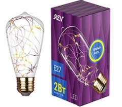 55362      Лампа LED REV VINTAGE Coper Wire груша ST64  2W 2700K Тепл. Е27 DECO Premium <32445 4>