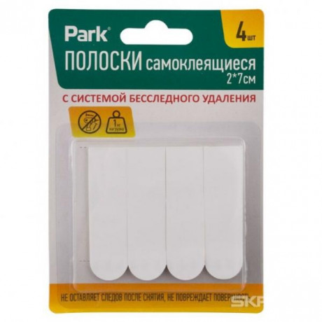 19399   Самоклеящиеся полоски 2*7 см, 4шт/уп Park 008364, уп