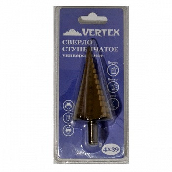 33364   Сверло по мет. Ступенч. (4-39мм) Vertex 4-39/ шт