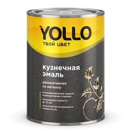 59811   Грунт-эмаль 3в1 кузнечная YOLLO Черная 0,9кг  <Ю1764>
