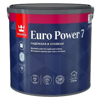 44551   Краска Tikkurila  EURO (МАТТ) 3А ,интерьерная  д/стен и потолка  0,9л <1111>