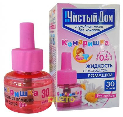 16754      Жидкость фумигац. Чистый Дом  Комаришка ДЕТСКИЙ  (30 ноч.) <02-114>
