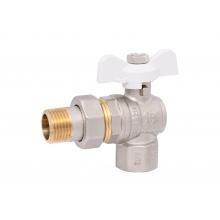 51246   Кран шаровый с американкой УГЛОВОЙ 1/2" ALTSTREAM (AQUASRIDE) (PN40) ББ