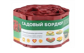 52708   Бордюр садовый  10см*9м КОРИЧНЕВЫЙ гофриров., шт