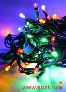 41171   Гирлянда KOC_GIR30LEDBALL_W 30LED зелен..пров..IP20. 4,4м .,тепл.белый /273564