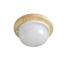 51863      Светильник НБО-03-60-011 Ecola GX53*1 LED IP65 мат.Круг дер.Клен 220х84мм  TP53R1ECA <649222>