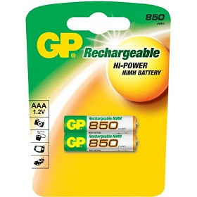 10669      Батарея аккумул. R03 GP Ni-Mh  850mAh 85AAAHC  BL2, 1шт