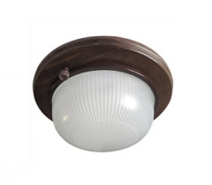 51864      Светильник НБО-03-60-021 Ecola GX53*1 LED IP65 мат.Круг дер.Орех 220х84мм  TP53R2ECA <649224>