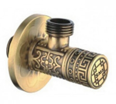 62015   Кран 1/2"х1/2" Н.Р. угловой латунь ДЕКОР BRONZE SMS
