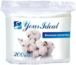 22822      Палочки ухочистки п/э пакет/уп.200шт  YOUR IDEAL <6824>
