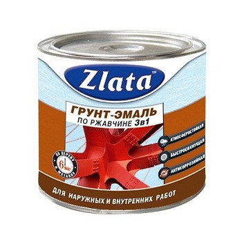 Грунт-эмаль 3в1 ZLATA Вишневая 2,6кг  <ФТ03415>