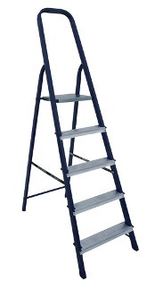 32178   Стремянка  сталь/алюм.Stairs ПРОФИ  5 ступ (4+площ.) h=1.75m <CS05>