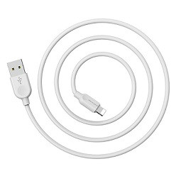 09973 Дата-кабель BOROFONE BX14 LinkJet lightning 2м (белый) <286351>