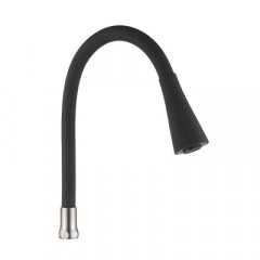 27265   Излив гибкий СИЛИКОН ЧЕРНЫЙ-нерж (Колокол) Ledeme L77507-2 SUS Black 55см 2-х реж.