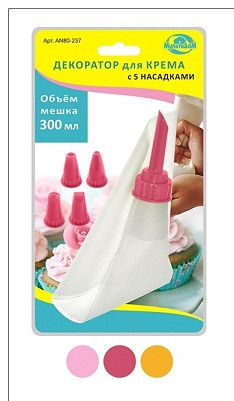 47819   Мешок кондитерский д/крема+6насад. Kamille /АМА  <7780>
