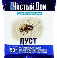 08999 Дуст 50г пакет (ср-во от блох,тарак, мух, клоп.) Чистый Дом 02-452 <451114>