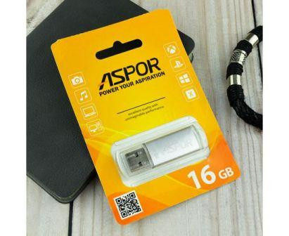 15831 Флешка 16G USB 2.0 Aspor PK_ROCKETSL (серебро) нс