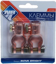50877 Клемма АКБ ВТ10 блистер 2шт Nova bright 47305 <1240486>