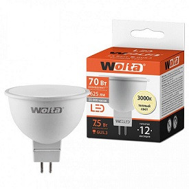 25397 Лампа LED WOLTA MR16 GU5.3 220V 7,5W 3000K ТЕПЛЫЙ