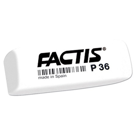58710   Ластик FACTIS P 36 56х20х9мм, прямоуг.,скош., белый ПВХ CPFP36B <220858>