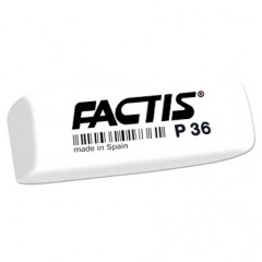 58710 Ластик FACTIS P 36 56х20х9мм, прямоуг.,скош., белый ПВХ CPFP36B <220858>