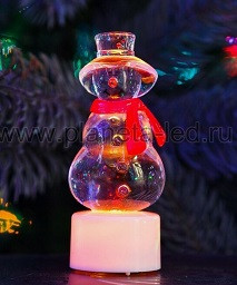 58377      Фигура светов. игрушка Снеговик 1LED, 12см, акрил <211124>
