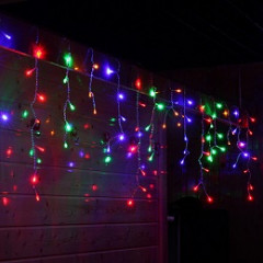 58424 Гирлянда влагозащ.УЛИЧН. IP65 БАХРОМА CH 25м 1500 LED РАЗНОЦВЕТНАЯ, бел.пров. 220V / 7817