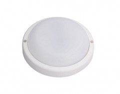 27824      Светильник LED IP65 накладной Ecola ЖКХ (Круг) 12W 6500K +датч.движ.мат.бел. DMRD12ELC <733394>