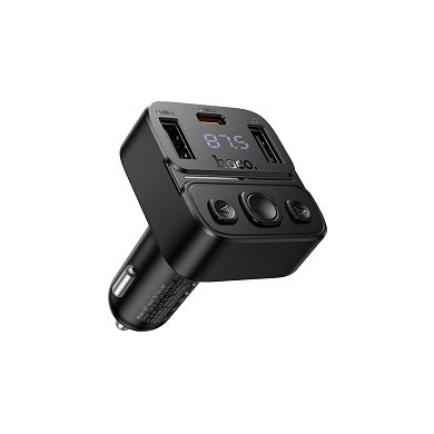 52350     АЗУ HOCO E87 Delta 35W 1A1C car BT FM transmitter Black